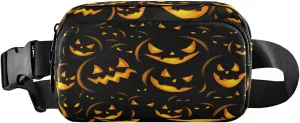 Boccsty Halloween Terrible Pumpkins Belt Bag for Women Men Fanny Pack Small Waist Pouch Crossbody Bags for Outdoor Hiking Running Travel