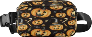 Boccsty Happy Halloween Belt Bag for Women Men Pumpkins Candy Fanny Pack Small Waist Pouch Crossbody Bags for Outdoor Hiking Running Travel
