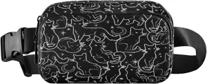 Boccsty Magical Black Cats Halloween Belt Bag for Women Men Fanny Pack Small Waist Pouch Crossbody Bags for Outdoor Hiking Running Travel