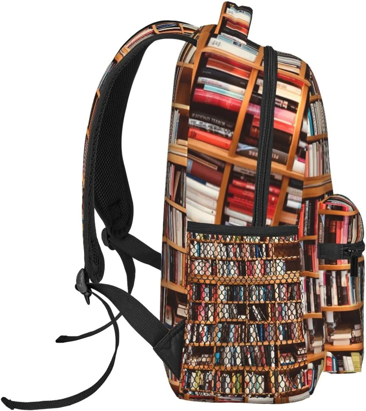 Book Pattern Backpacks Vintage Laptop Bookbag Computer Bag Hiking Travel Daypack for Women Men