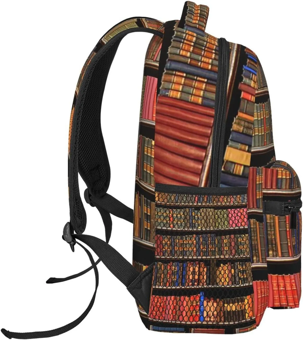 Book Pattern Backpacks Vintage Laptop Bookbag Computer Bag Hiking Travel Daypack for Women Men