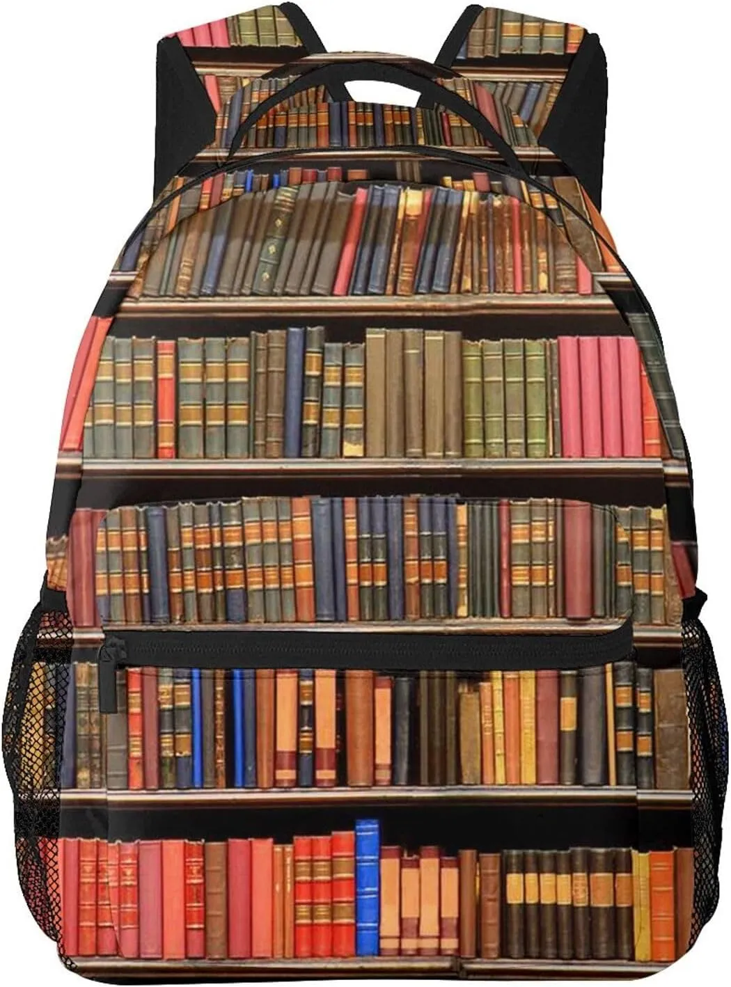 Book Pattern Backpacks Vintage Laptop Bookbag Computer Bag Hiking Travel Daypack for Women Men