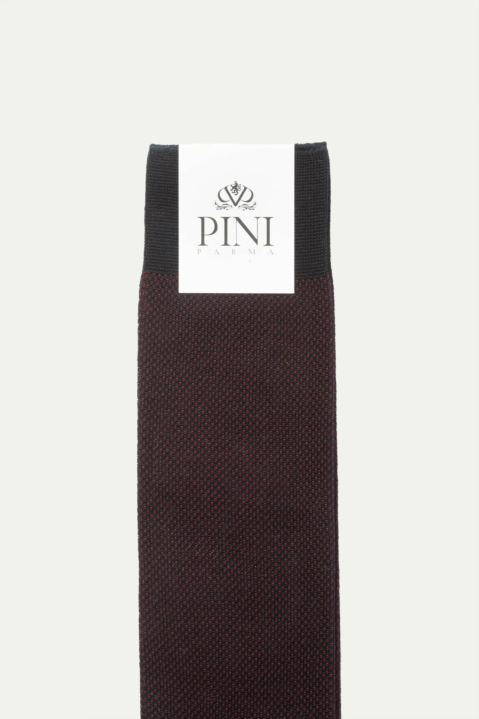 Bordeaux patterned short socks - Made in Italy