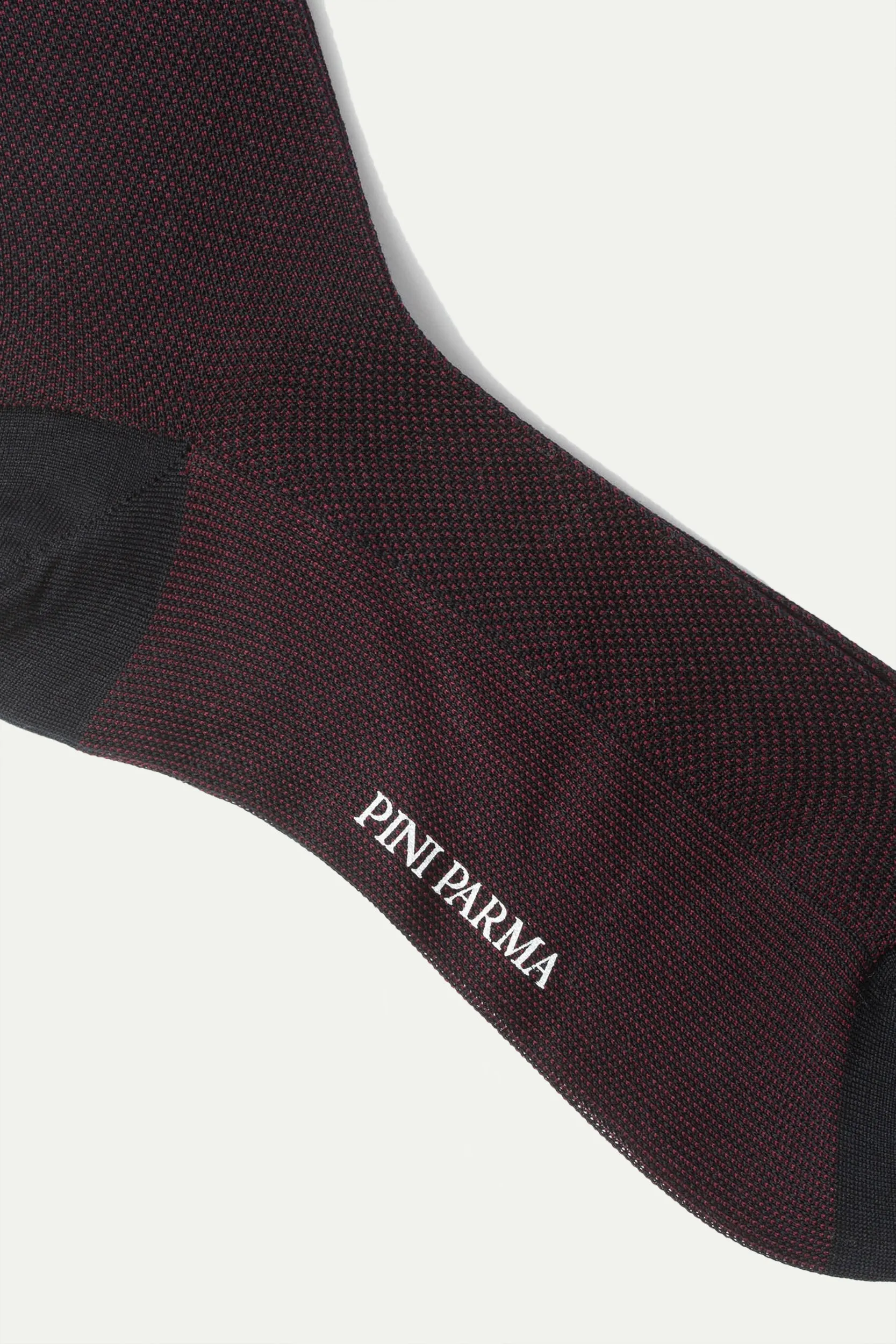 Bordeaux patterned short socks - Made in Italy