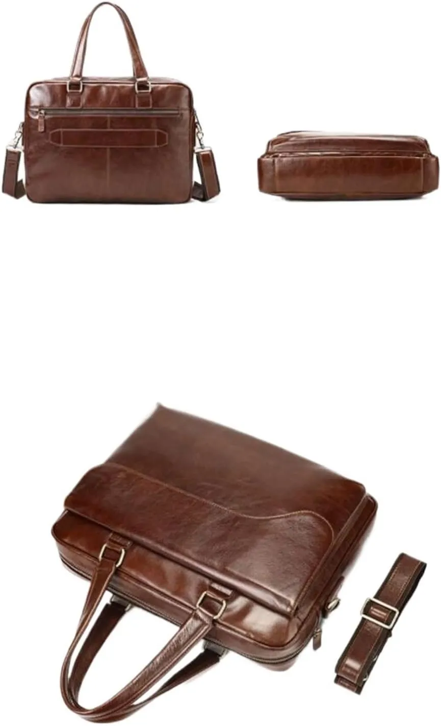 Business Handbags Briefcases Mens Laptop Bags Leather Carrying Cases Computer Messenger Shoulder Bags