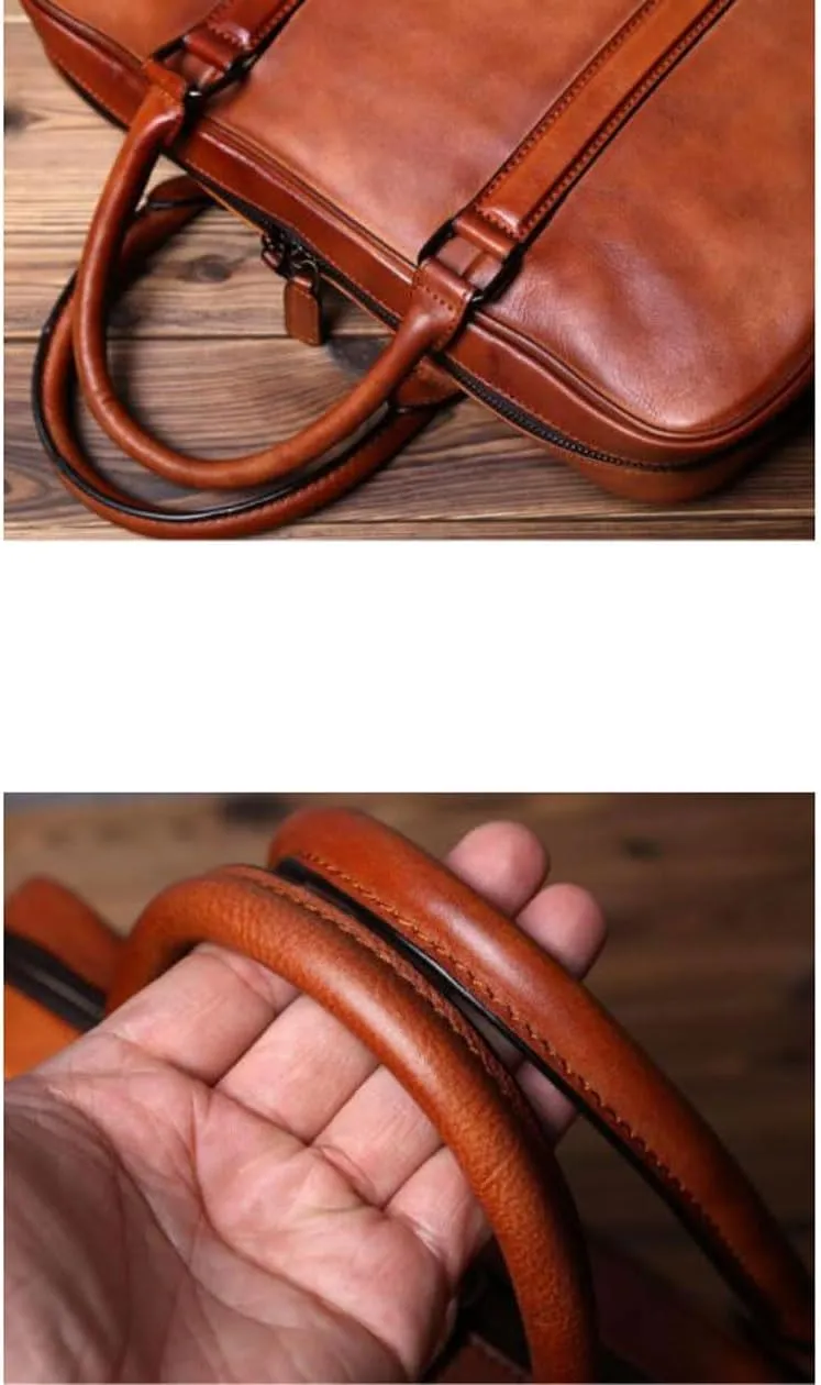 Business Mens Handbags Briefcases Carrying Cases Genuine Leather Messenger Shoulder Bags Laptop Bags