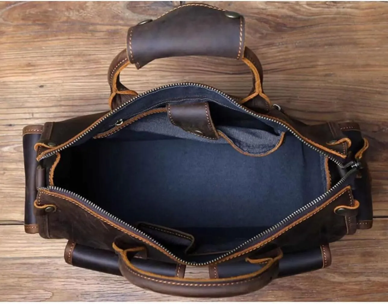 Business Mens Handbags Briefcases Messenger Shoulder Bags Carrying Cases Genuine Leather Laptop Bags