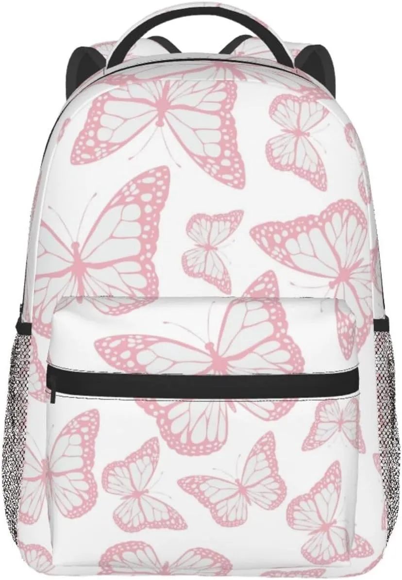 Butterfly Travel Laptop Backpack Women Lightweight Backpack Adjustable College Backpack Fits 15.6 Inch Laptop Waterproof Travel Backpack for Men