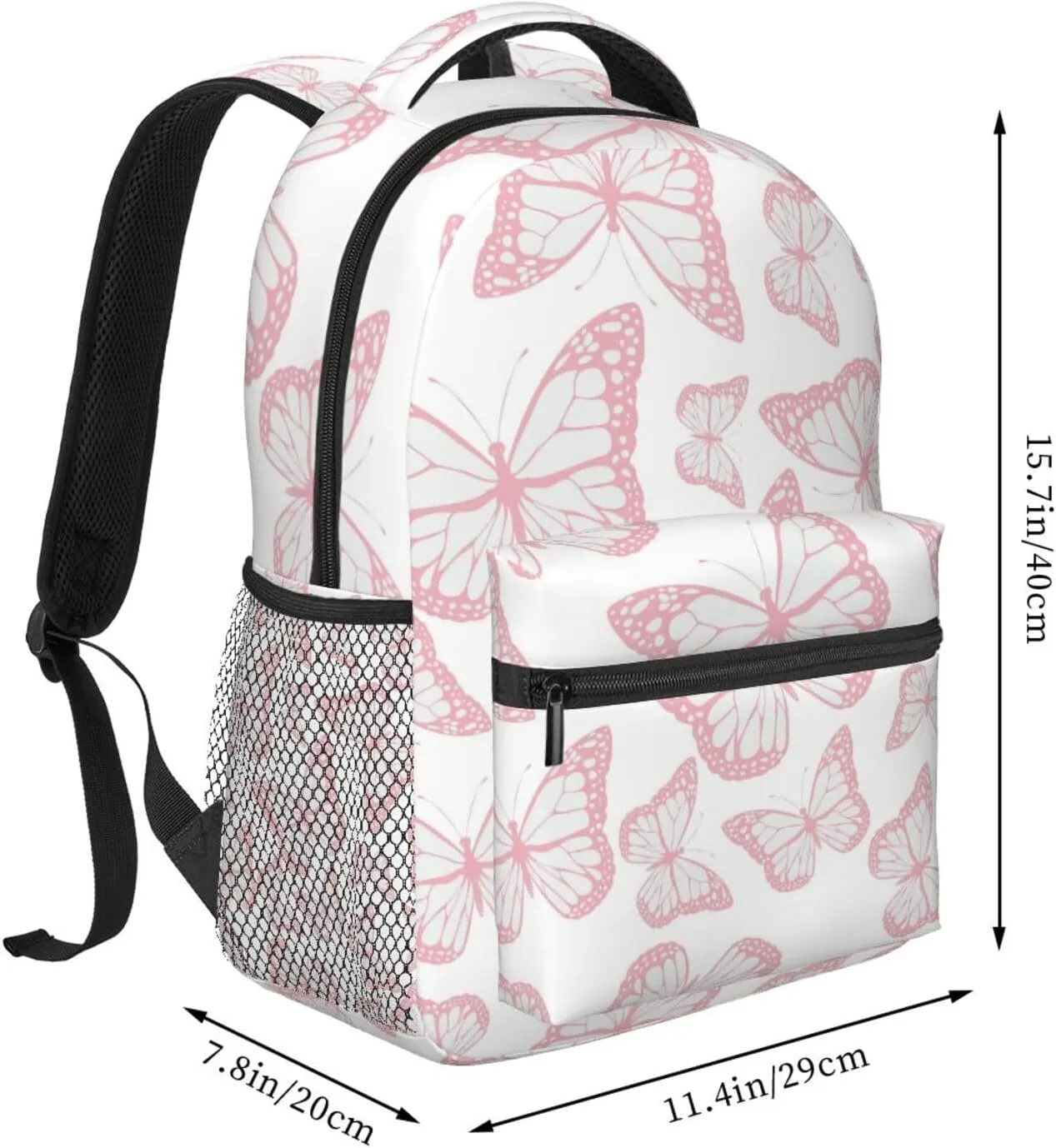Butterfly Travel Laptop Backpack Women Lightweight Backpack Adjustable College Backpack Fits 15.6 Inch Laptop Waterproof Travel Backpack for Men