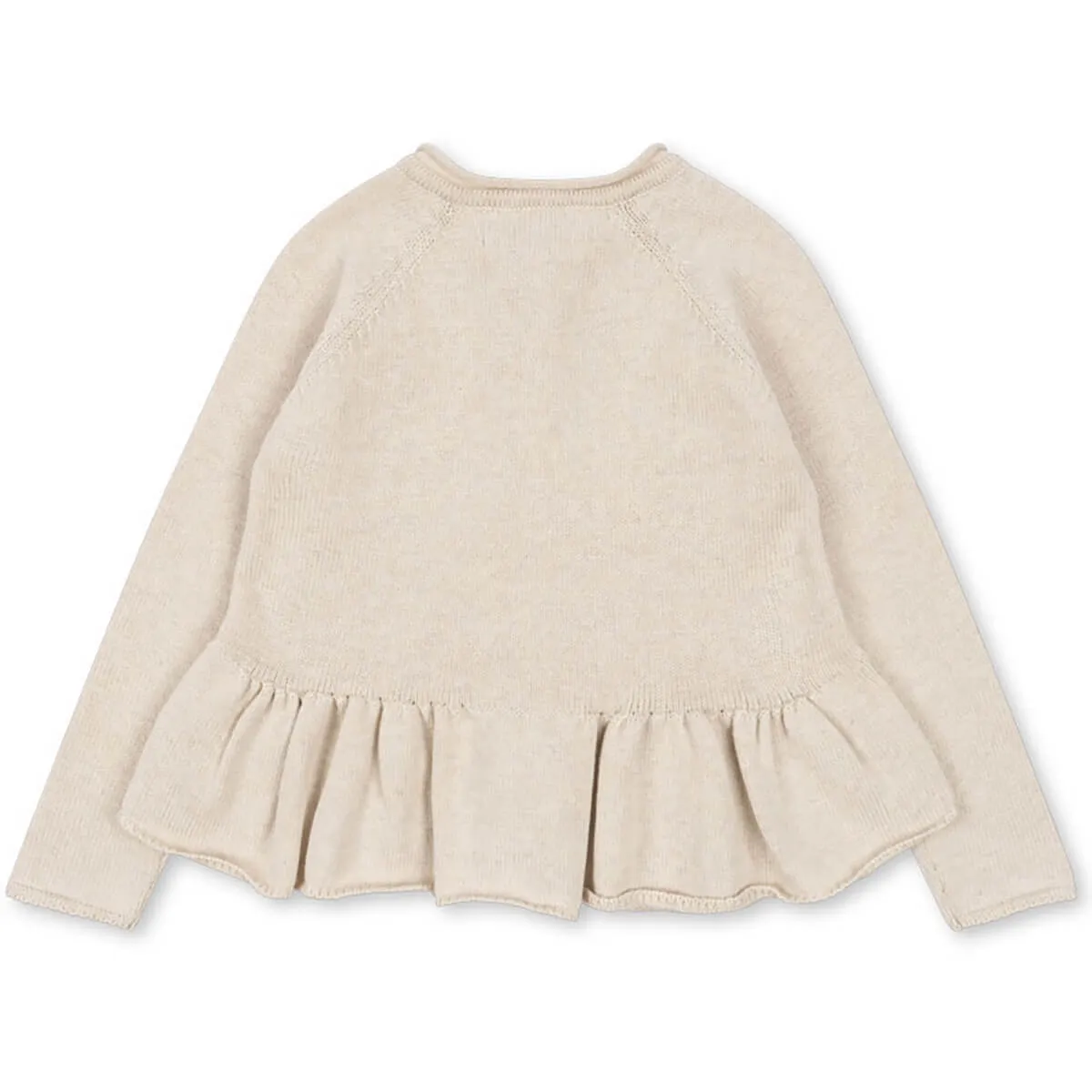 Cabby Frill Cardigan in Off White Melange by Konges Slojd