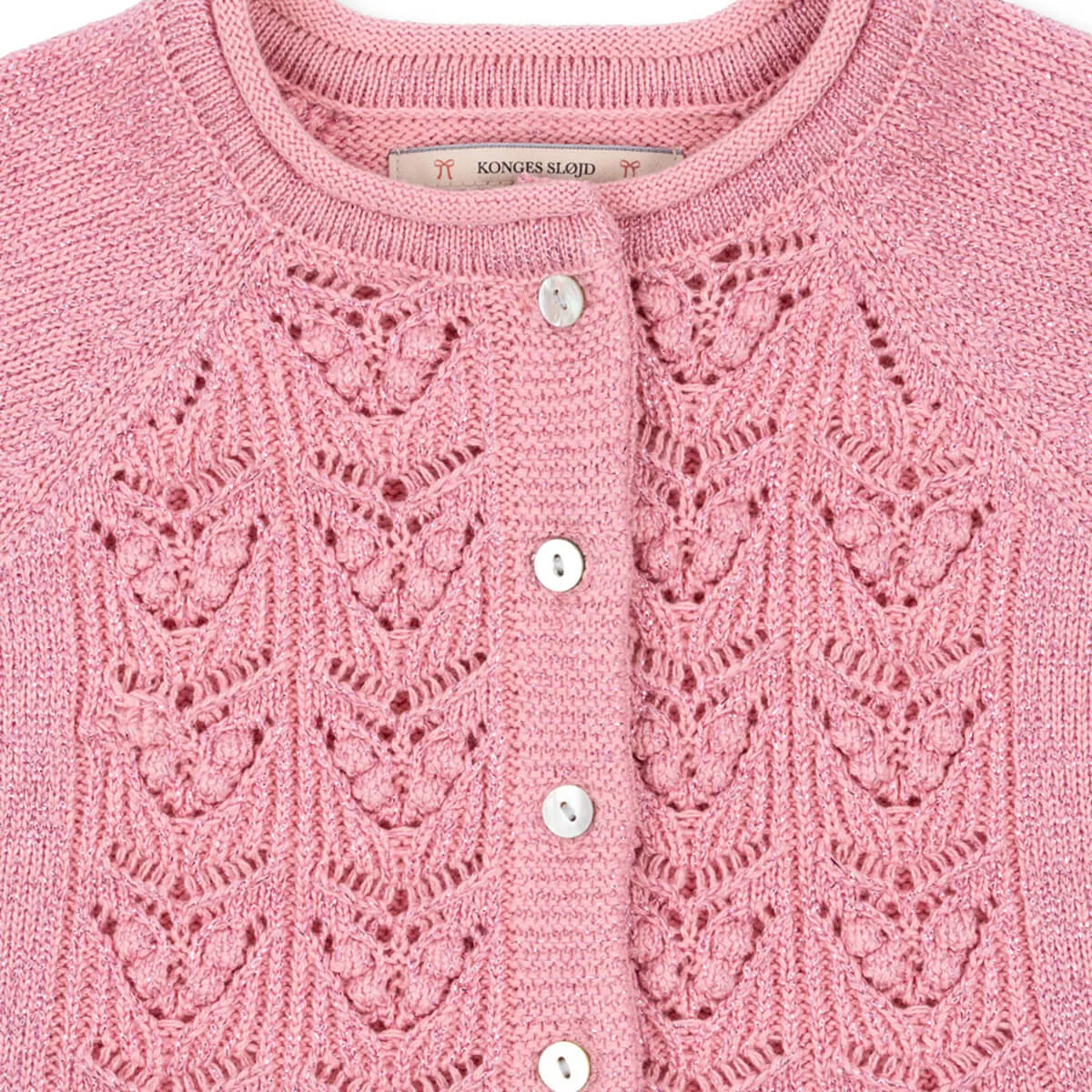 Cabby Frill Cardigan in Powder Pink by Konges Slojd