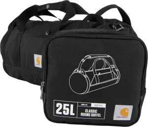 Carhartt Classic Round Duffel with Utility Pouch, Heavy-Duty, Water-Resistant Packable Gear Bag for Jobsite, Gym, and Travel