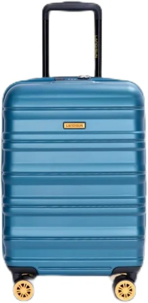 Carry On Luggage Airline Suitcase with TSA Lock and Spinner Wheels Blue ABS PC 18.5"