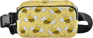 Cartoon Bee Belt Bag for Women Men Fanny Pack Small Waist Pouch Crossbody Bags for Outdoor Hiking Running Travel
