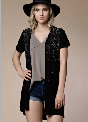 Cascade of Sparkle Short Sleeve Cardigan