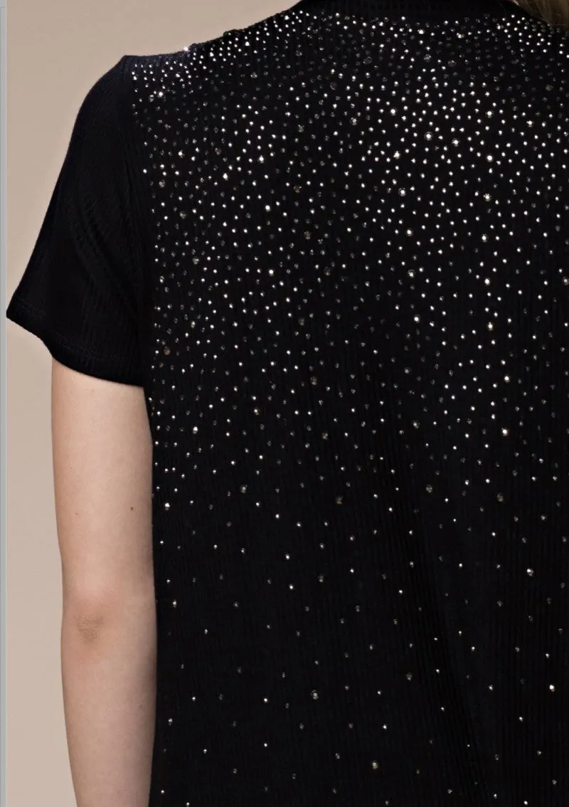 Cascade of Sparkle Short Sleeve Cardigan