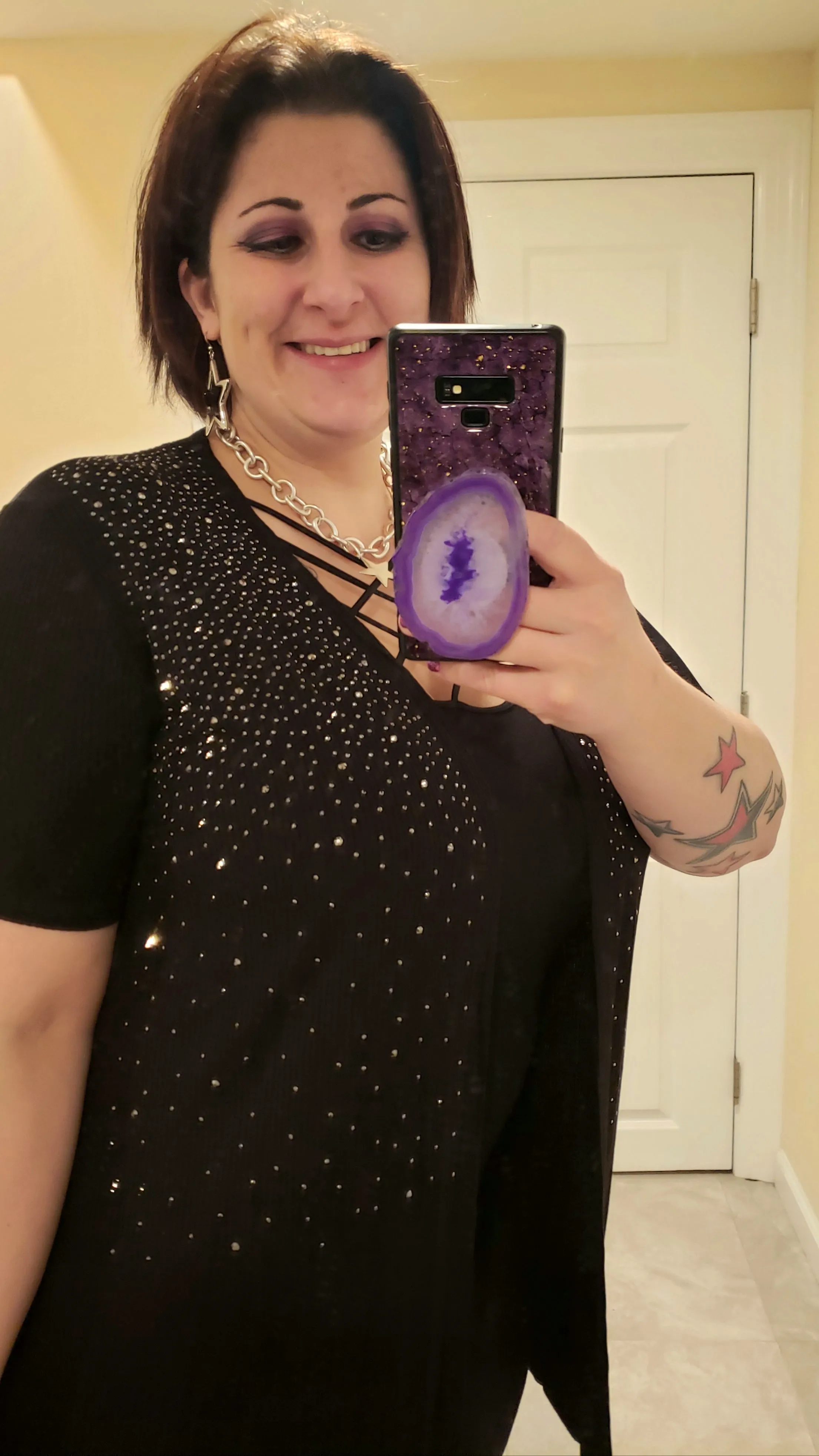 Cascade of Sparkle Short Sleeve Cardigan