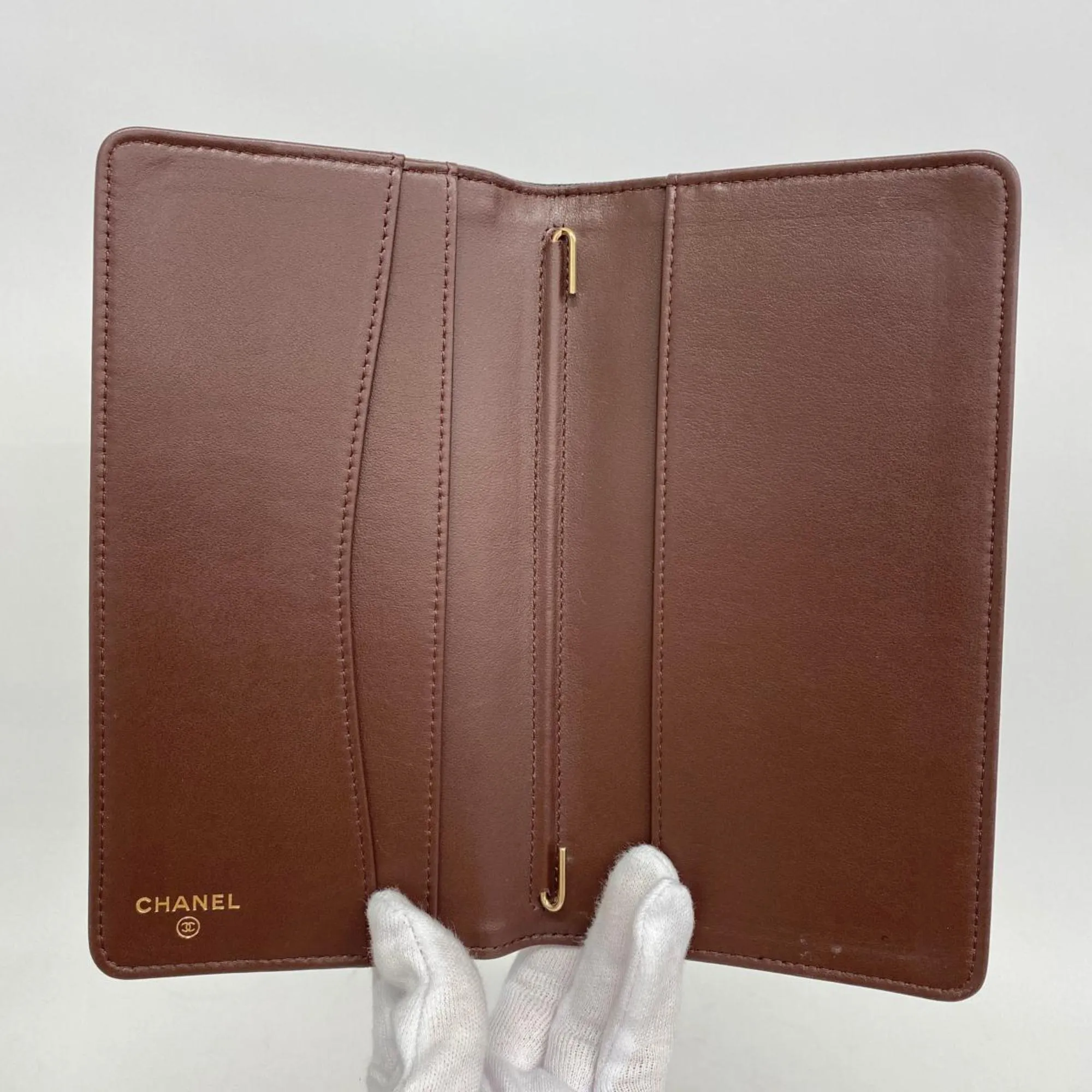 Chanel Notebook Cover Matelasse Caviar Skin Black Women's