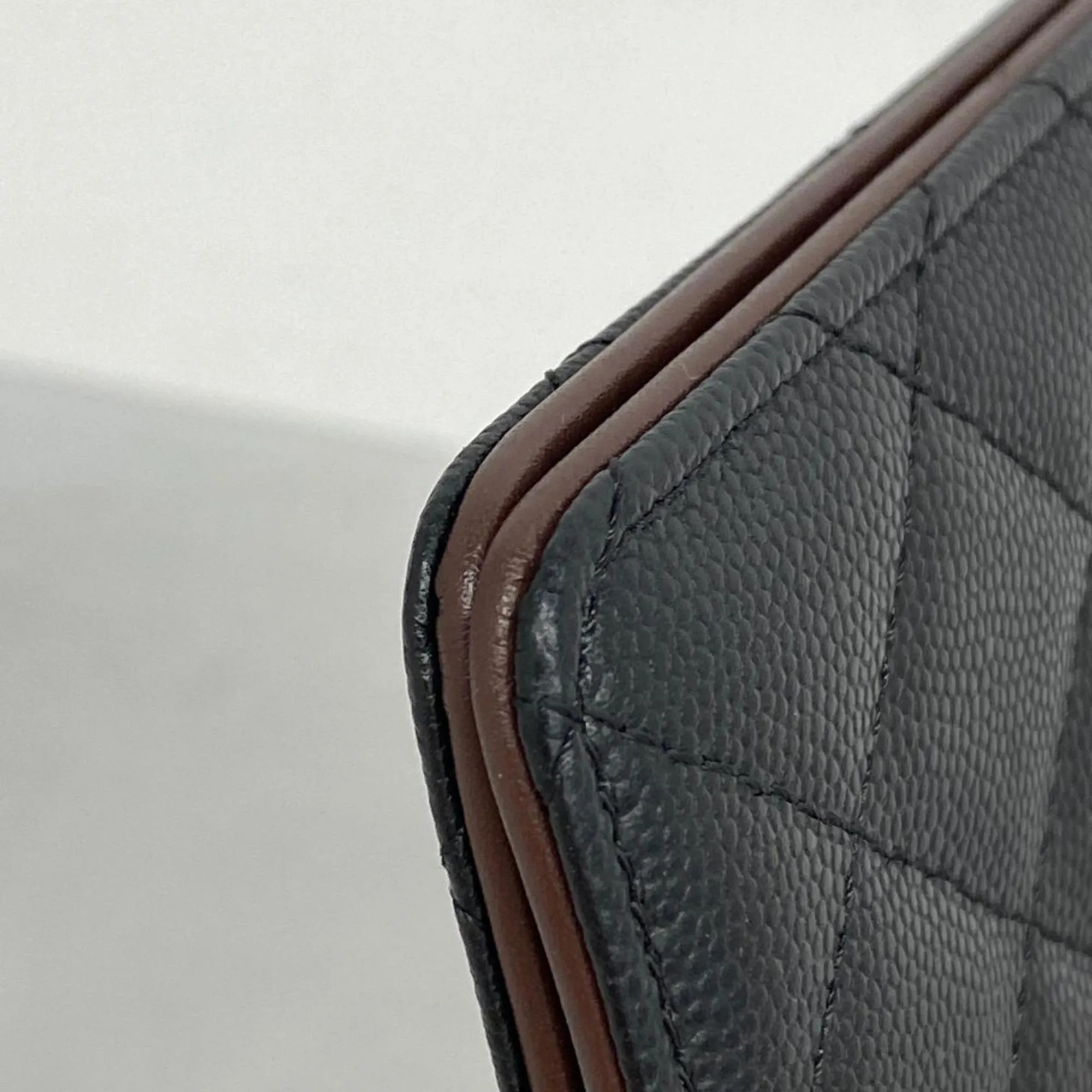 Chanel Notebook Cover Matelasse Caviar Skin Black Women's