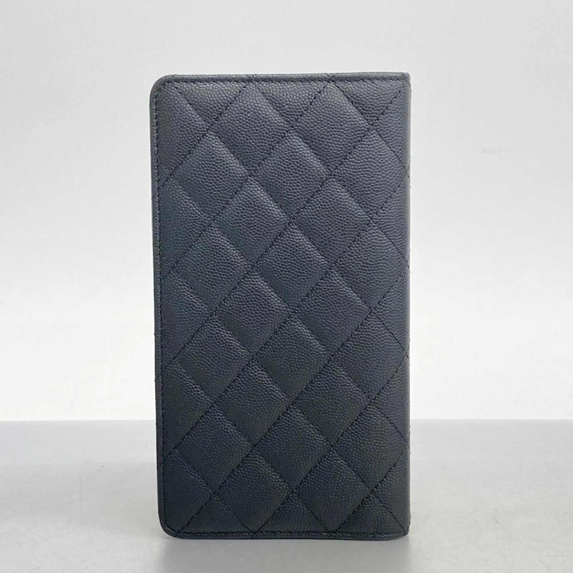 Chanel Notebook Cover Matelasse Caviar Skin Black Women's