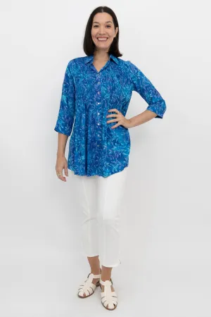 Cindy 3/4 Sleeve Top, Blue Wind