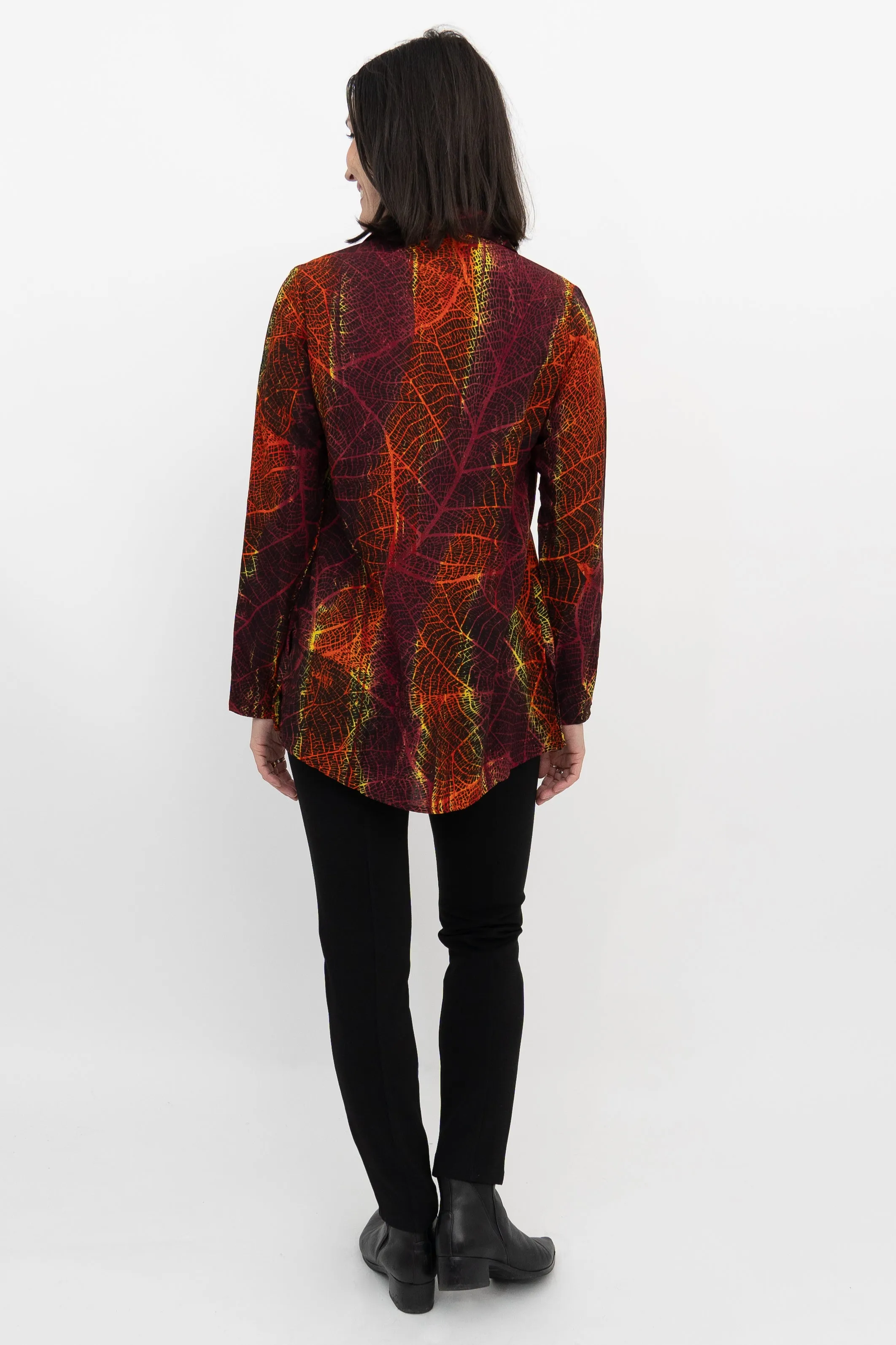 Cindy L/S Blouse, Multi Mesh