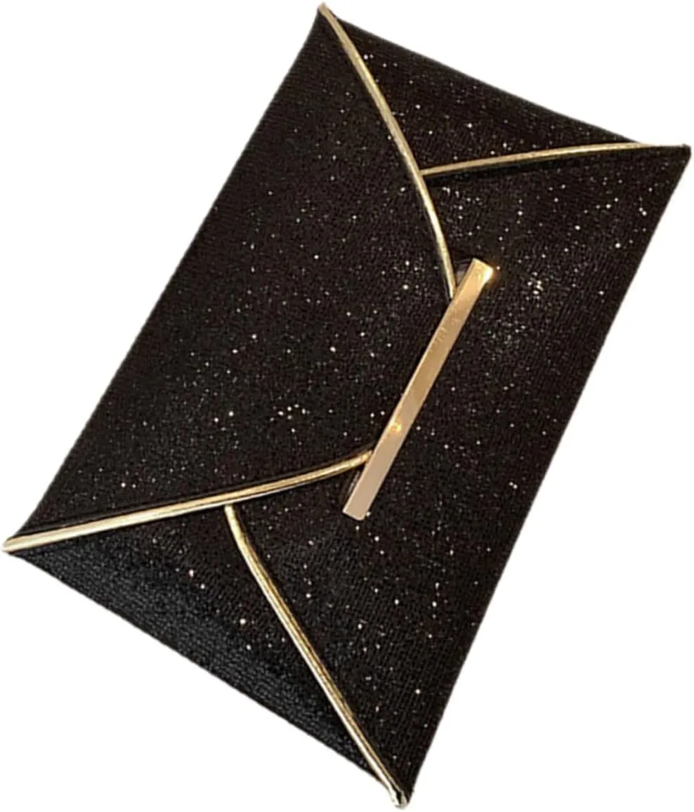 Clutch Purse for Women Black Evening Bag Envelope Clutch Black Formal Wedding