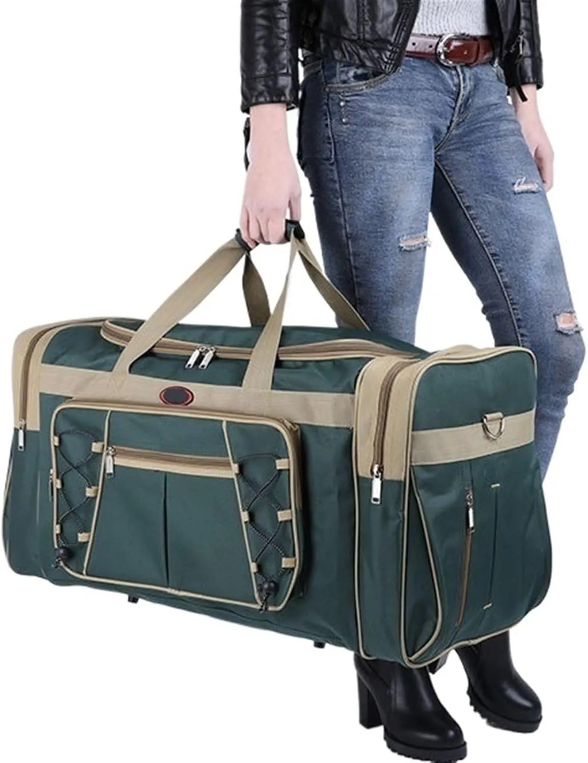 Convertible Suit Travel Bag Foldable Duffle Bag With Shoulder Strap For Men & Women Hanging Dress Suitcase Suit Travel Bag hanging garment duffel bag (Color : A, Size : 64 * 32 * 35cm)
