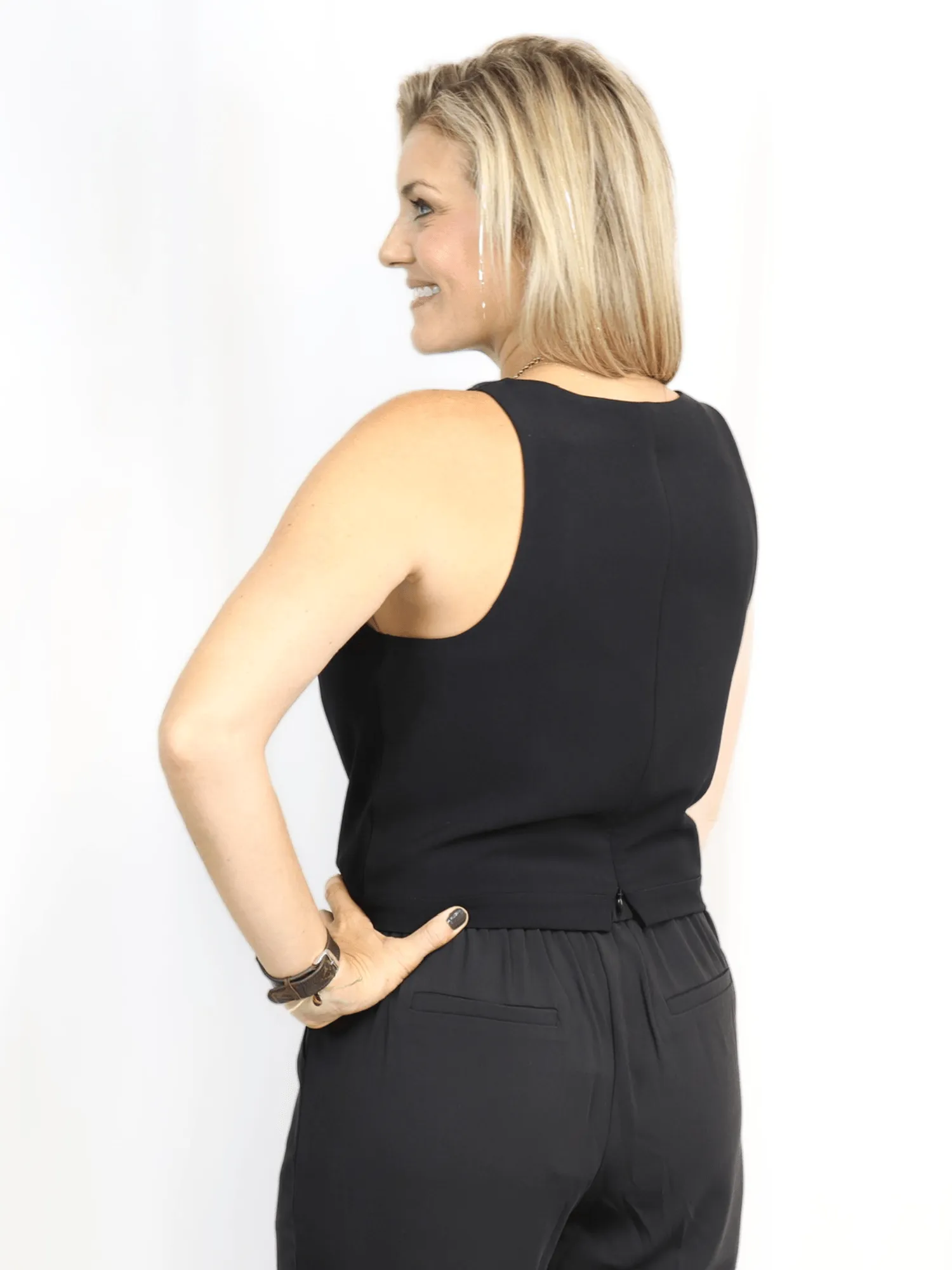 Cowl Neck Sleeveless Top