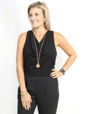 Cowl Neck Sleeveless Top