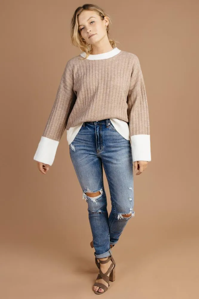 Cozy Thoughts Color Block Sweater