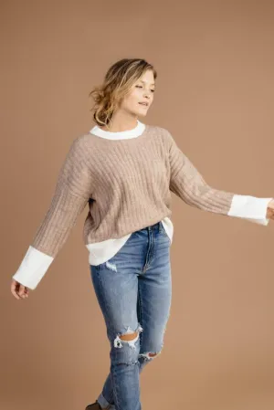 Cozy Thoughts Color Block Sweater