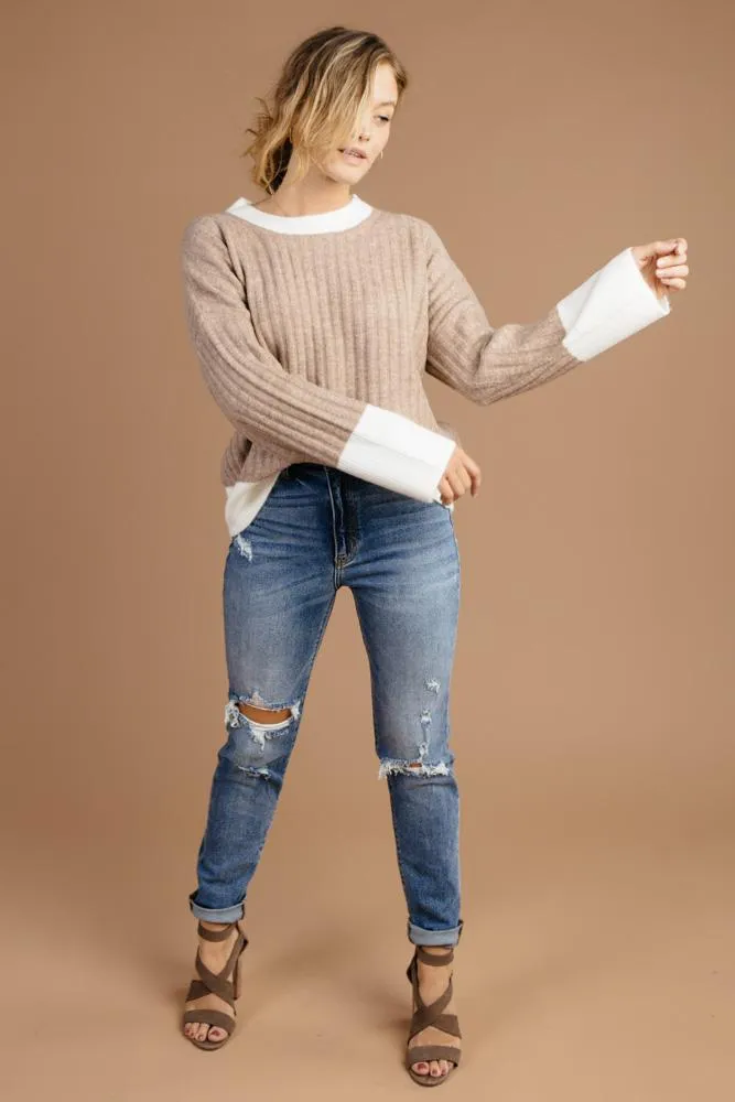 Cozy Thoughts Color Block Sweater