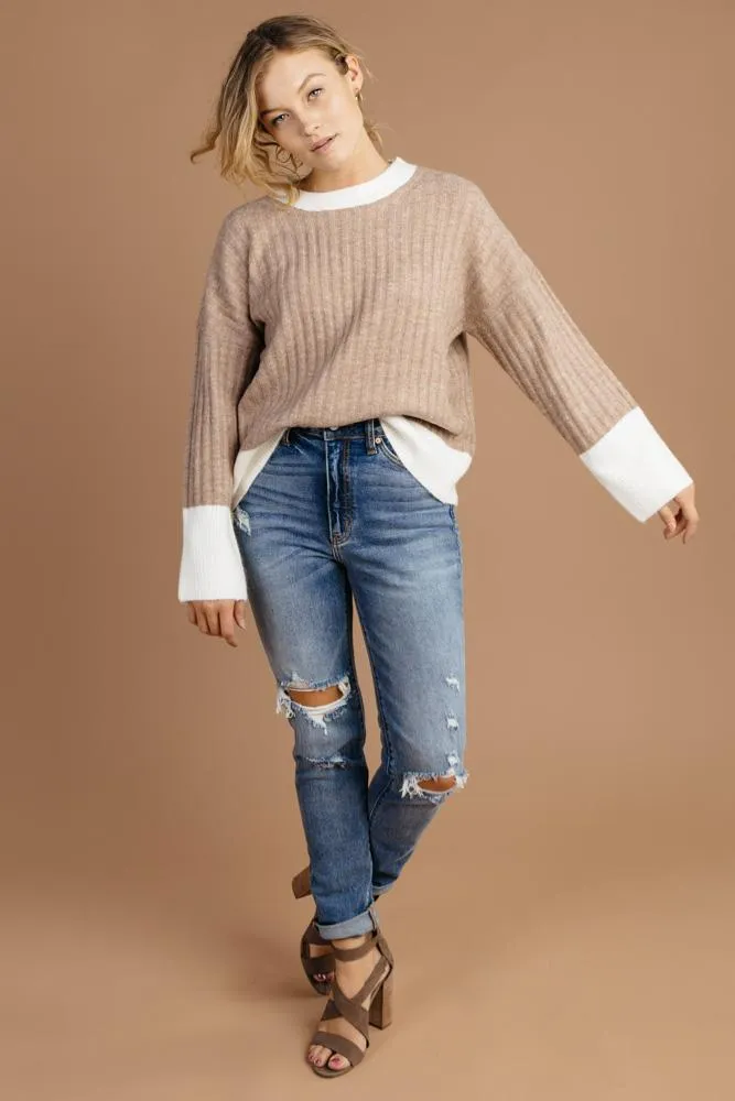 Cozy Thoughts Color Block Sweater