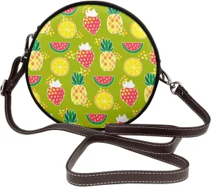 Crossbody Shoulder Bags for Women Small Round Satchel Handbags Purse