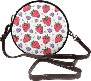 Crossbody Shoulder Bags for Women Small Round Satchel Handbags Purse