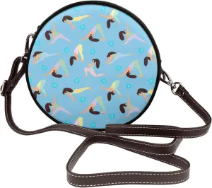 Crossbody Shoulder Bags for Women Small Round Satchel Handbags Purse
