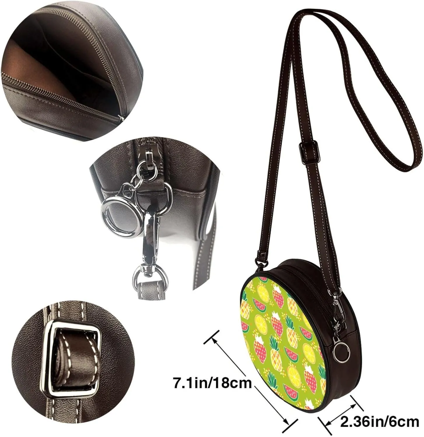 Crossbody Shoulder Bags for Women Small Round Satchel Handbags Purse