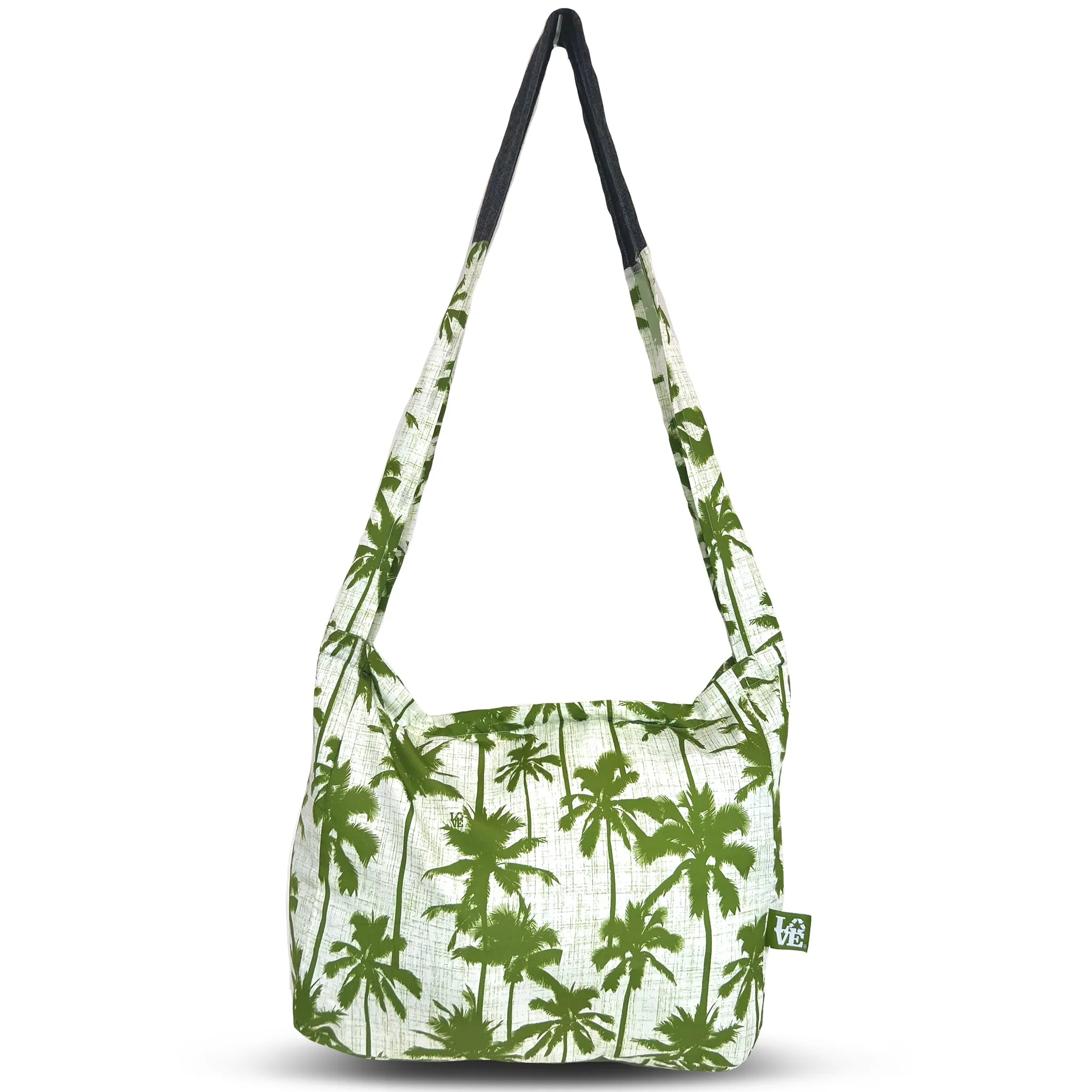Crossbody Stash It Tote Bag - Sunset Palms (with extra long strap)