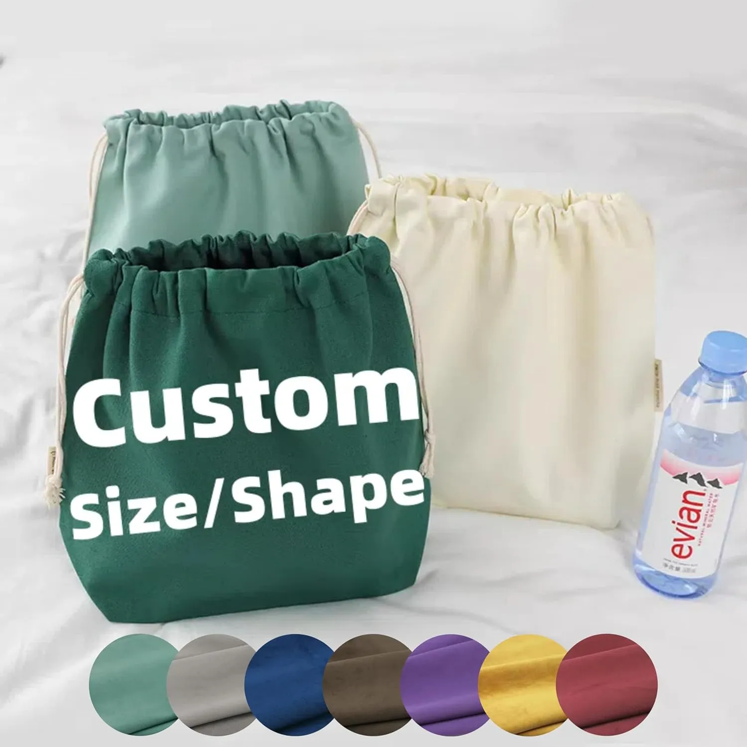 Custom Size Storage Bag, Personalized Purse Liner Bag, Cut to Shape Dust-proof Drawstring Pouch Bag, Bespoke Waterproof/Velvet/Cotton Linen Tailored Folding Sport Home Travel Storage Pack Bag
