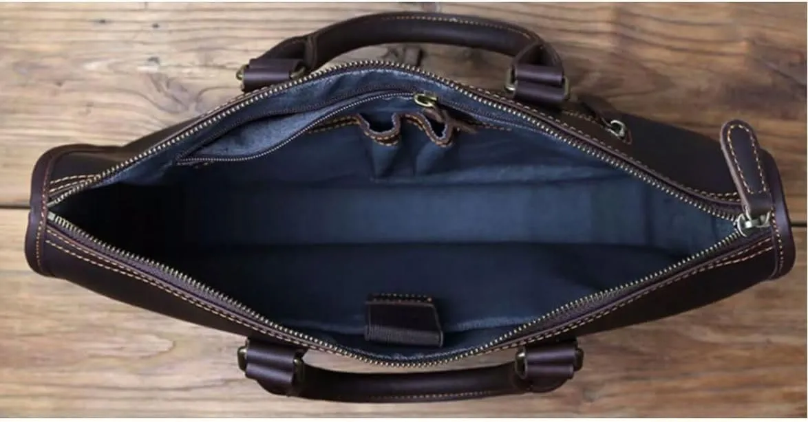 direfly Mens Messenger Shoulder Bags Laptop Bags Luggage Handbags Briefcases Genuine Leather Carrying Cases