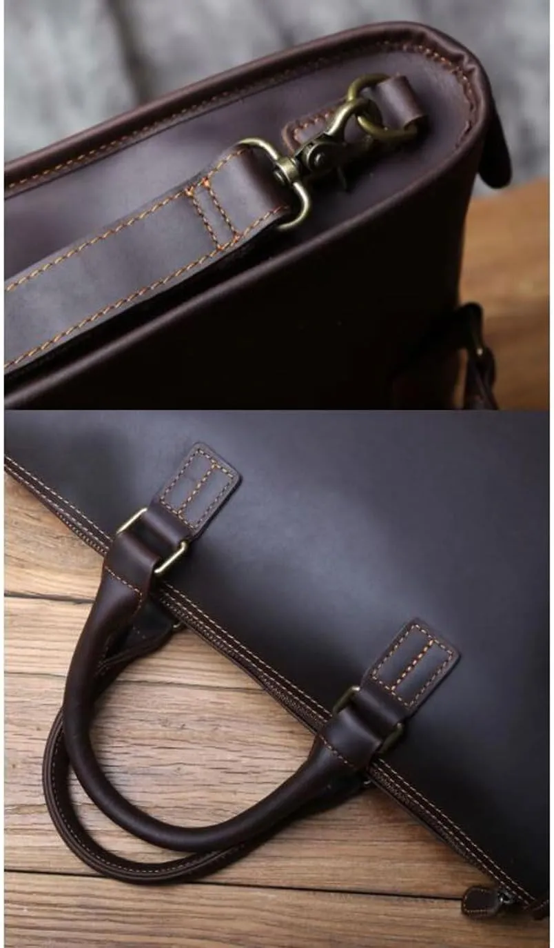 direfly Mens Messenger Shoulder Bags Laptop Bags Luggage Handbags Briefcases Genuine Leather Carrying Cases