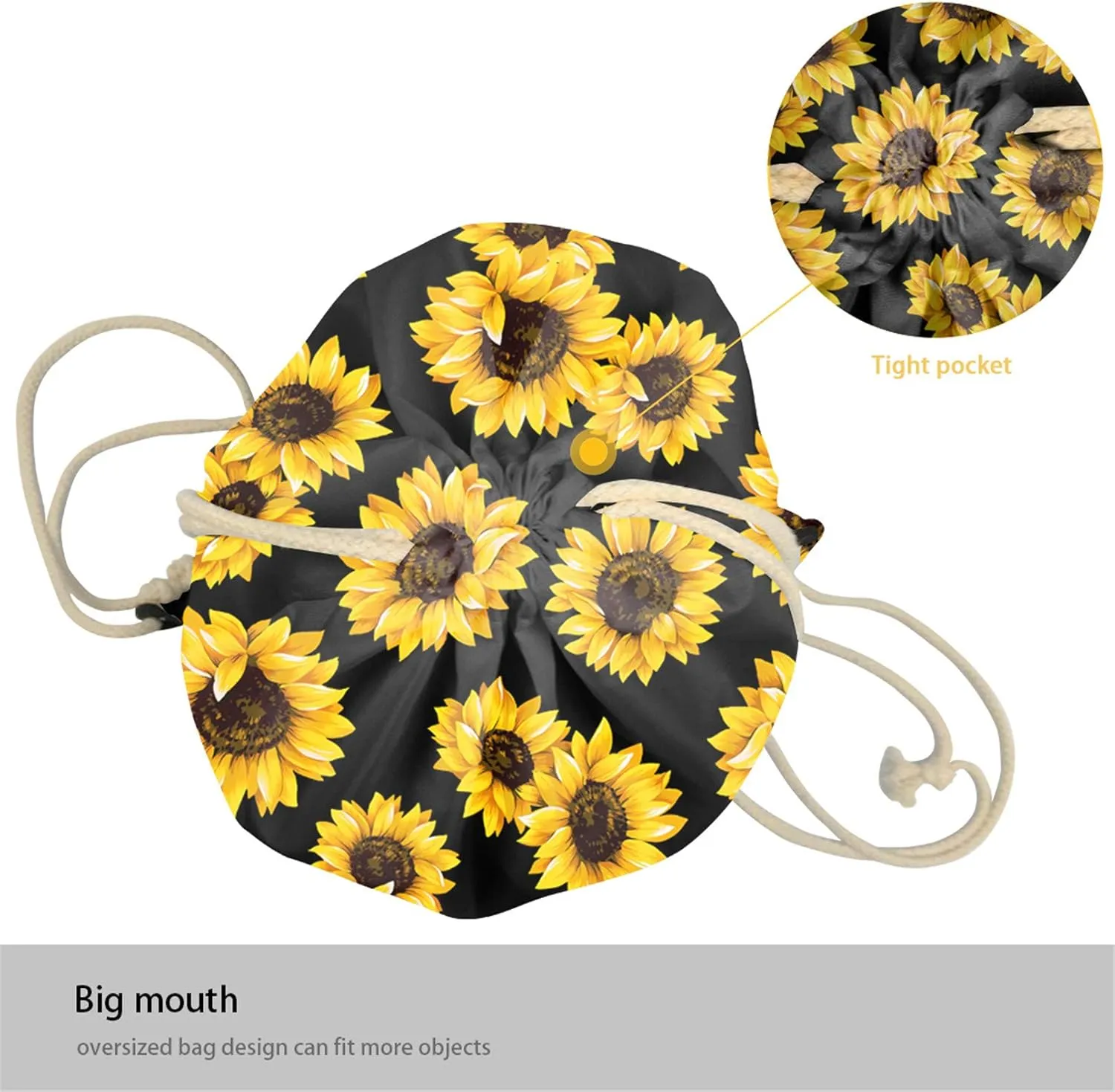 doginthehole Animal Horse Printed Durable Drawstring Bags Teenager Backpacks