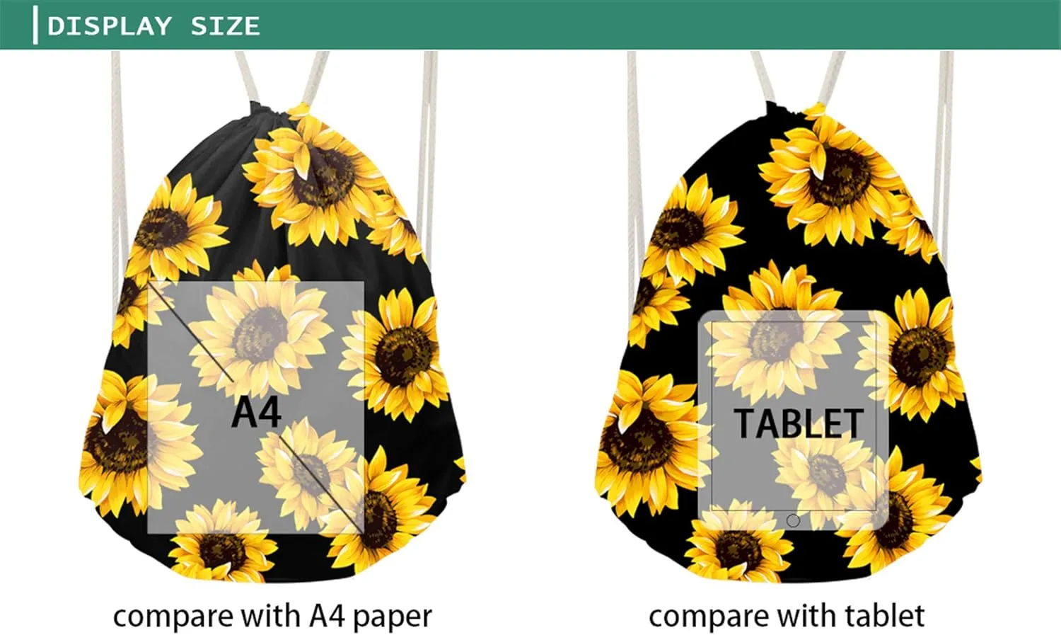doginthehole Animal Horse Printed Durable Drawstring Bags Teenager Backpacks
