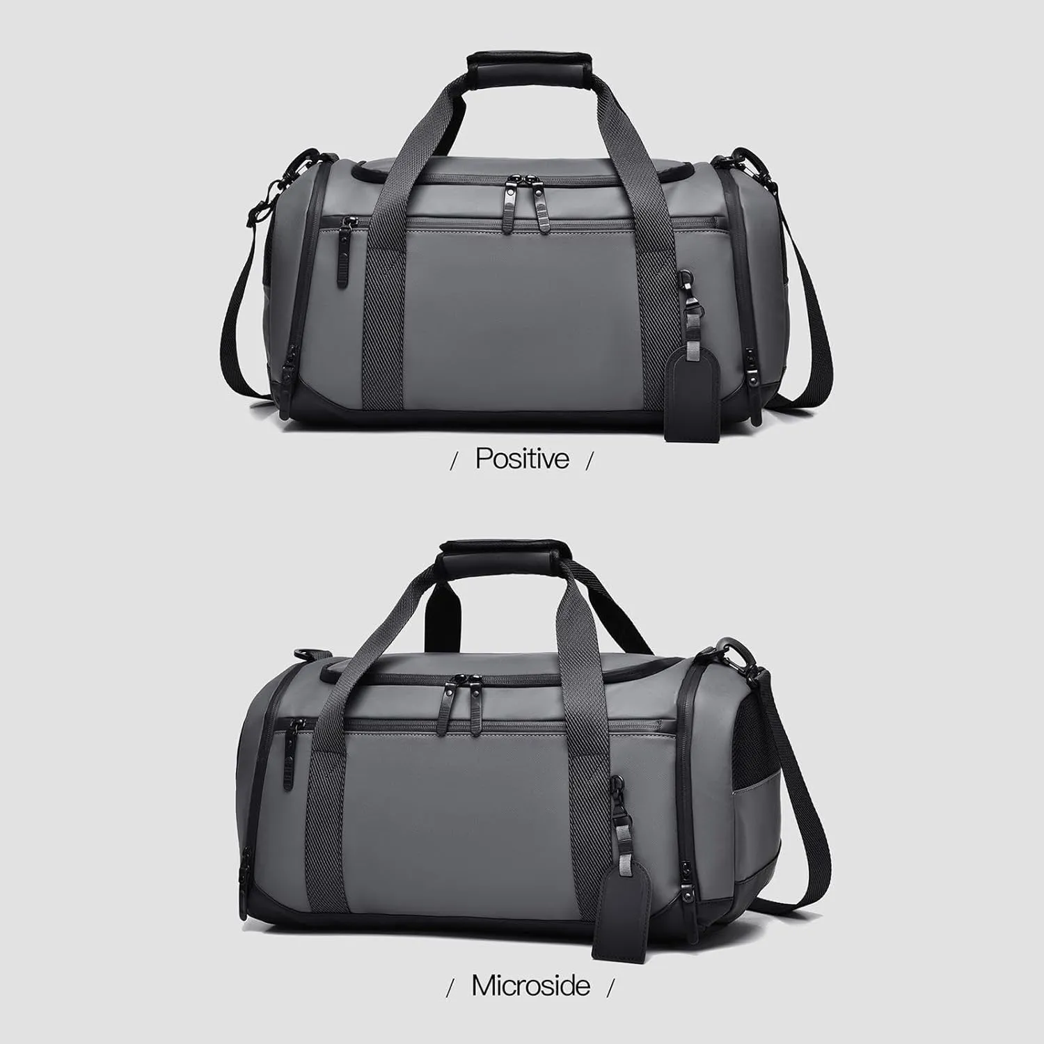 Duffel Bag Travel Duffel Bag Weekend Bag Men Women Heavy Duty Suit Travel Bag Travel Garment Bag for Outdoor Trips Hiking, Gray