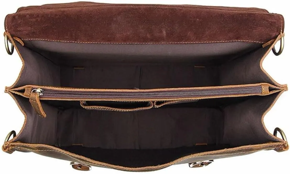 DUSTMAN Mens Handbags Briefcases Genuine Leather Messenger Shoulder Bags Laptop Bags Carrying Cases Backpacks