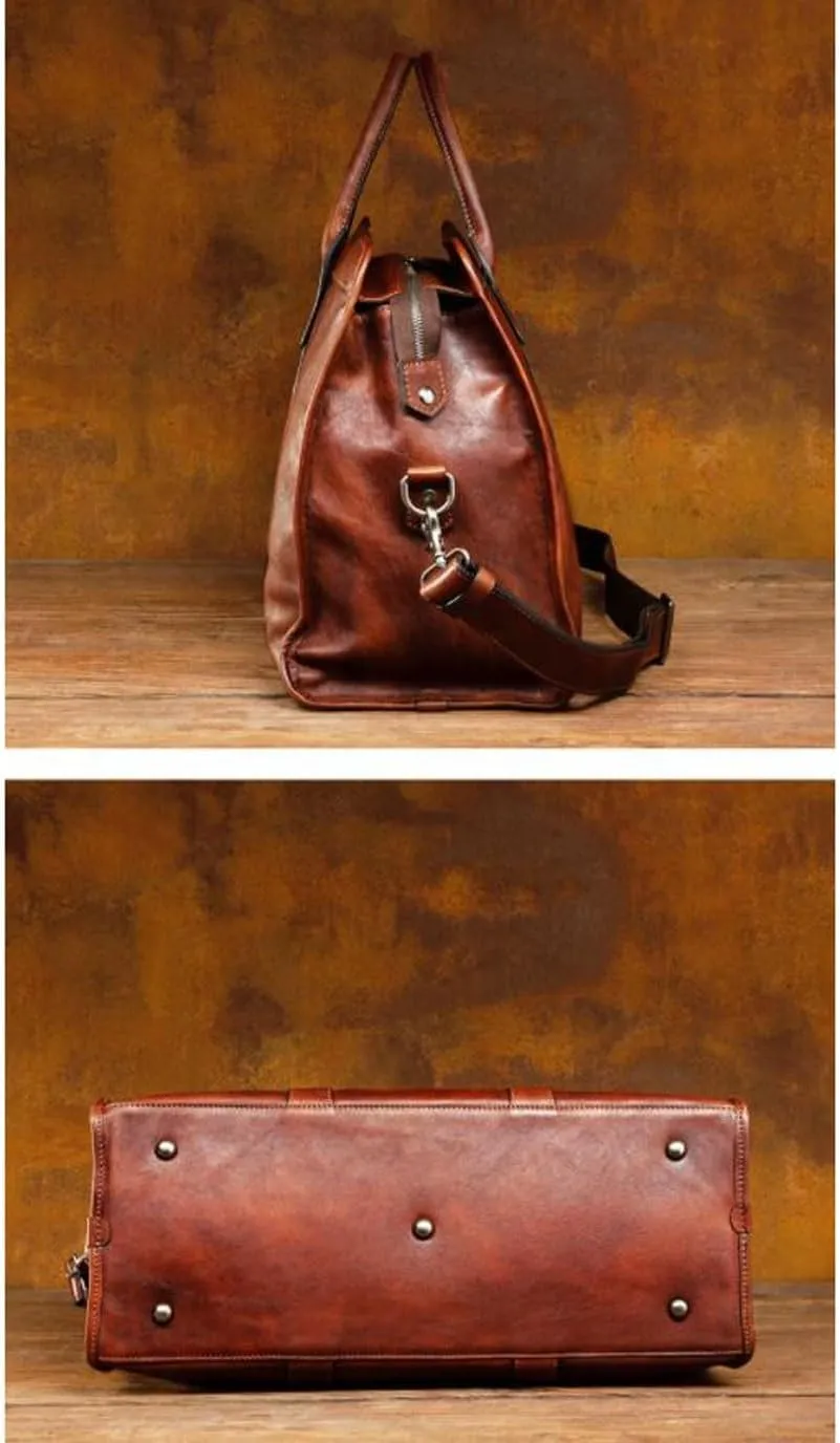 DUSTMAN Mens Handbags Briefcases Leather Messenger Shoulder Bags Laptop Bags Travel Carrying Cases 18.9Inch