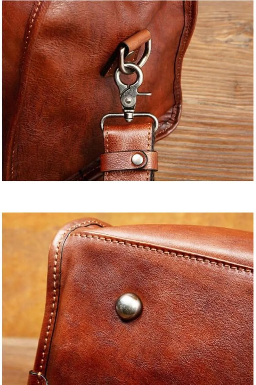 DUSTMAN Mens Handbags Briefcases Leather Messenger Shoulder Bags Laptop Bags Travel Carrying Cases 18.9Inch