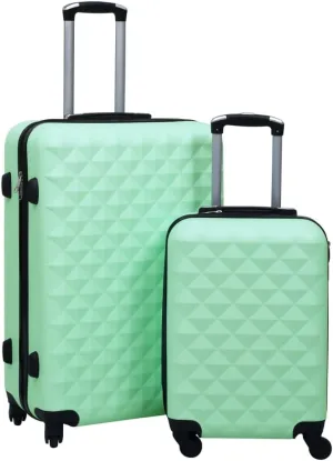 Efficient Travel with Hardcase Trolley Set, Lightweight ABS Construction, Secure Locking, Space-Saving Design, Mint Color