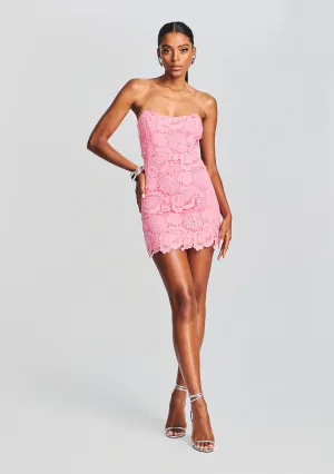 Eliza Lace Strapless Mini Dress